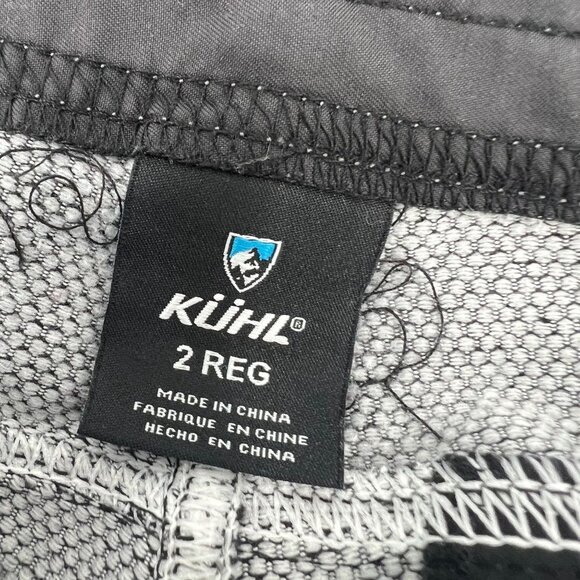 KUHL 2 Dark Gray Cotton Blend Pants Zipper Pockets Stretch Hiking Cargo Slim - Picture 4 of 10